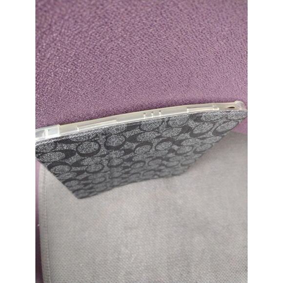 Tri-Fold Tablet Folio Case with Clear Back Stand, Stylus Slot, Black Gray - Picture 5 of 5